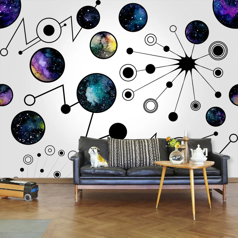 Будущее воображение звездное небо внешнее пространство для постельных