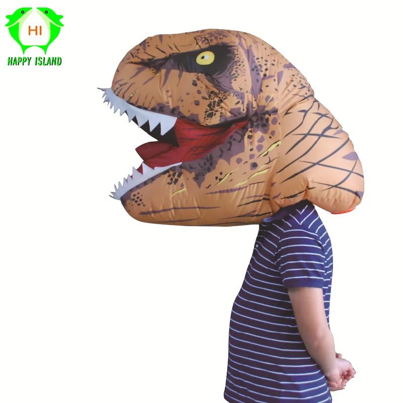 T REX динозавр надувные костюмы с капюшоном для мужчин юрский парк Rex маскарадные