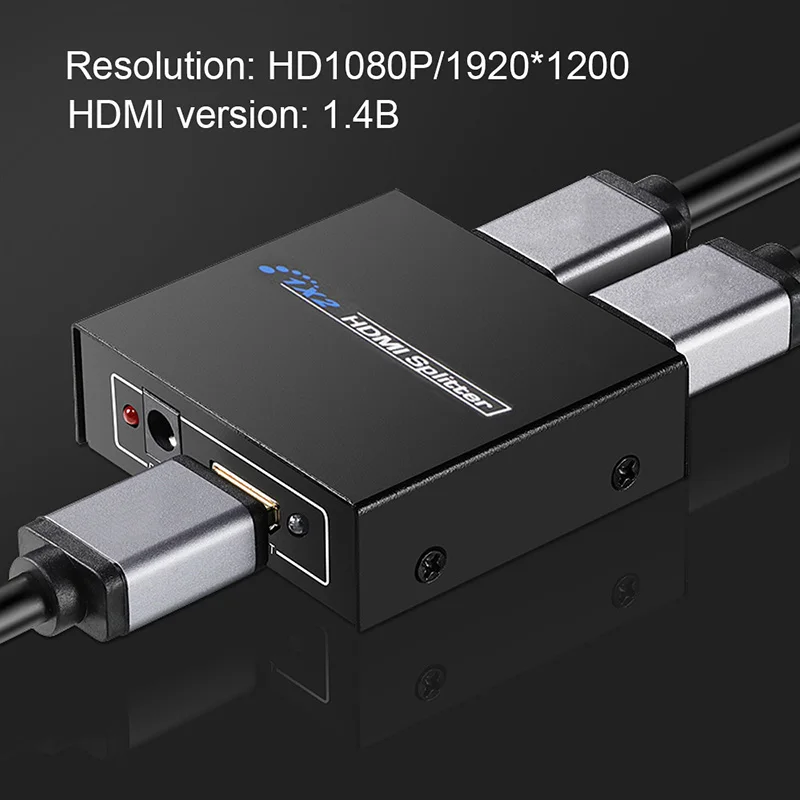 Urijk 1 шт. 4K hdmi разделитель усилитель адаптер в 2 Поддержка Полный 1080P 3D для зеркала
