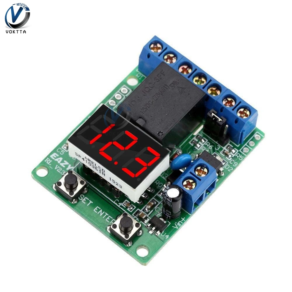 

DC 12V Voltage Relay Timer Delay Relay LED Digital Display Shield Timing Control Module Switch Car Relays Pulse Generation Cycle