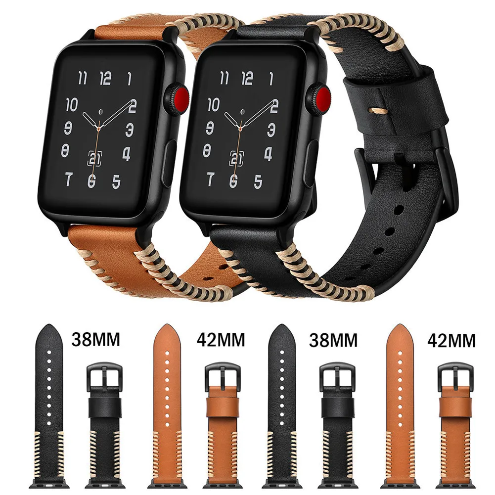 Сменный ремешок для Apple iWatch1/2/3 из натуральной кожи с натуральным лицевым