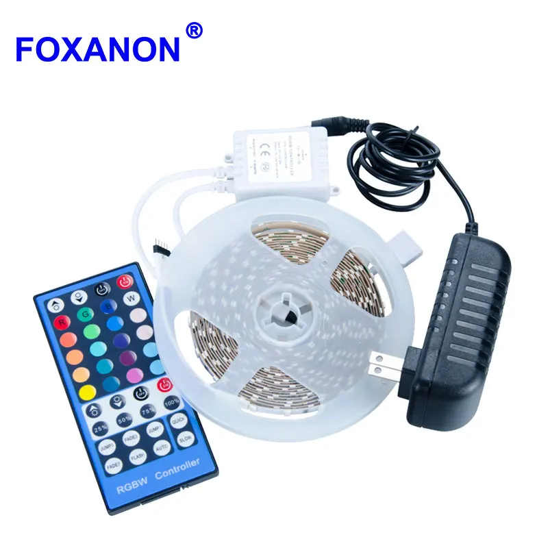 Водонепроницаемая светодиодная лента Foxanon SMD 3014 RGBW 12 В постоянного тока 5 м 1080