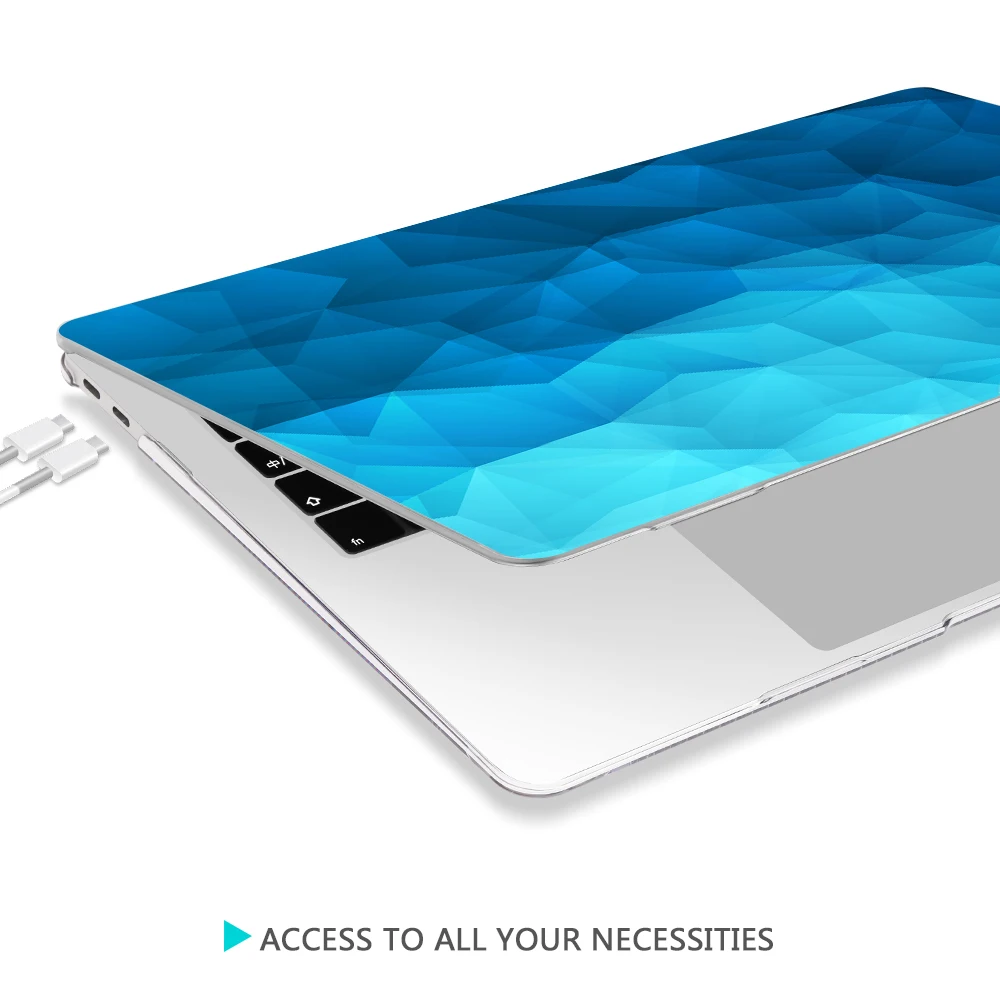 Твердый чехол Redlai геометрической формы для нового Macbook Air 13 дюймов A2337 A2179 A1932 Pro 15 16