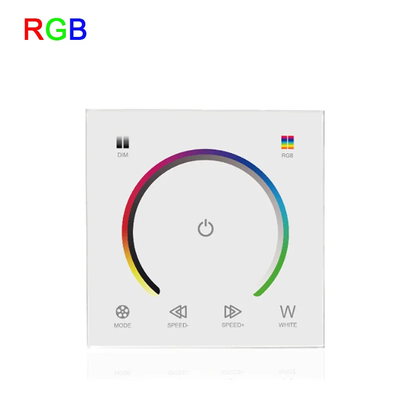 JM-TOUCH-MB07 86 sty сенсорный панельный Переключатель DC12V 24 в контроллер светильник Диммер один цвет/CT/RGB/RGBW светодиодные ленты закаленное стекло настенный выключатель - Цвет: JM-TOUCH-MB07