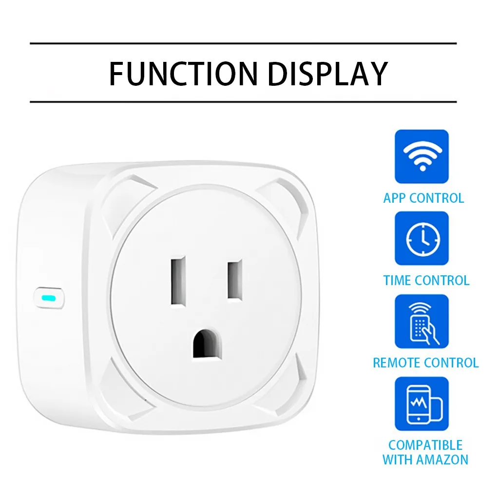Умная Wi-Fi розетка с переключателем для дома Amazon Alexa/google электрическая 10 А 1000-2400 Вт