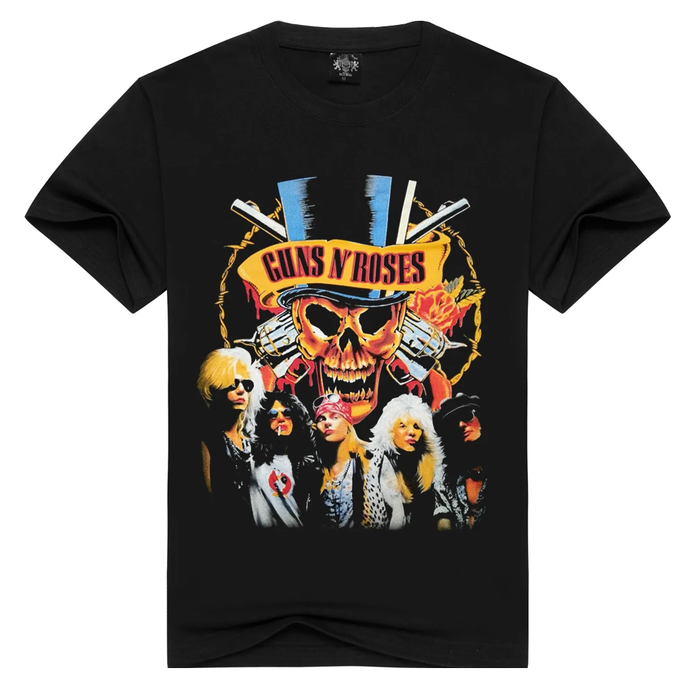Мужская/женская футболка с изображением рок группы Guns N' Roses винтажные модели