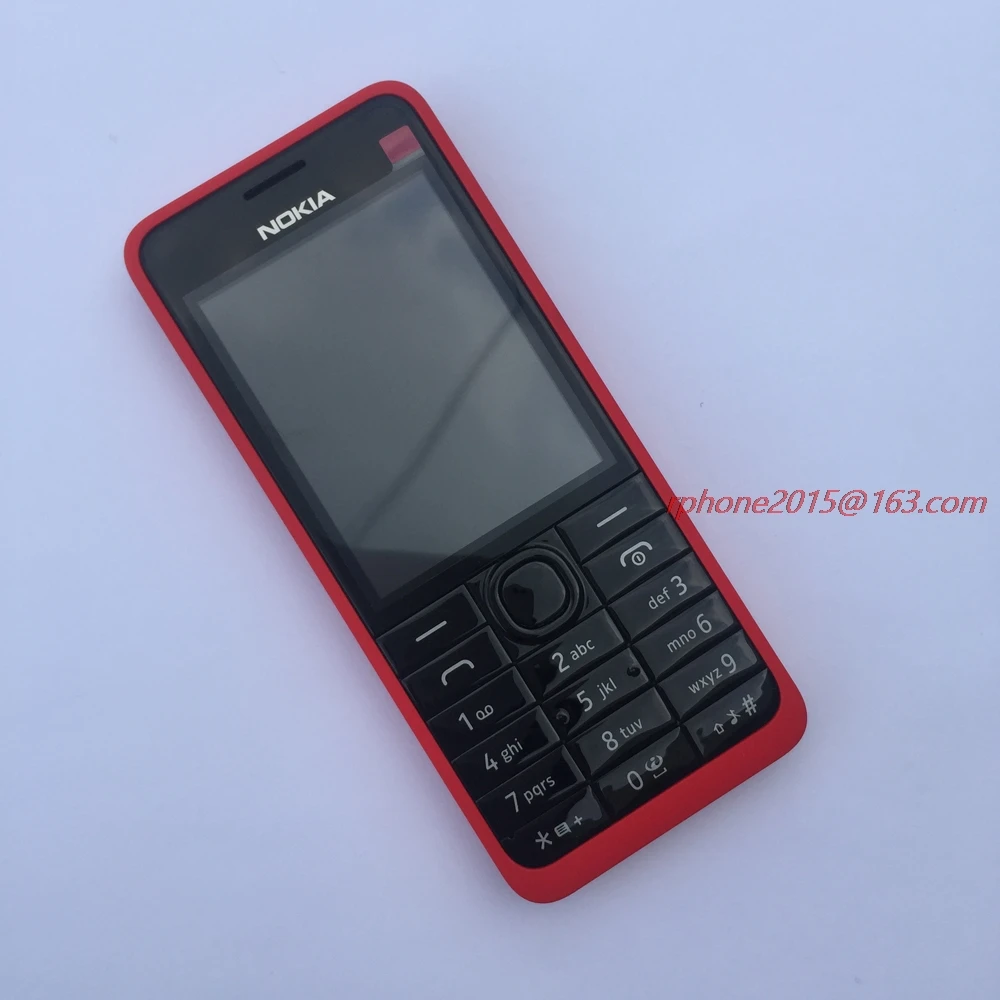 Отремонтированный мобильный телефон NOKIA 301 WCDMA 3MP 2,4 'один две sim-карты разблокированный мобильный телефон