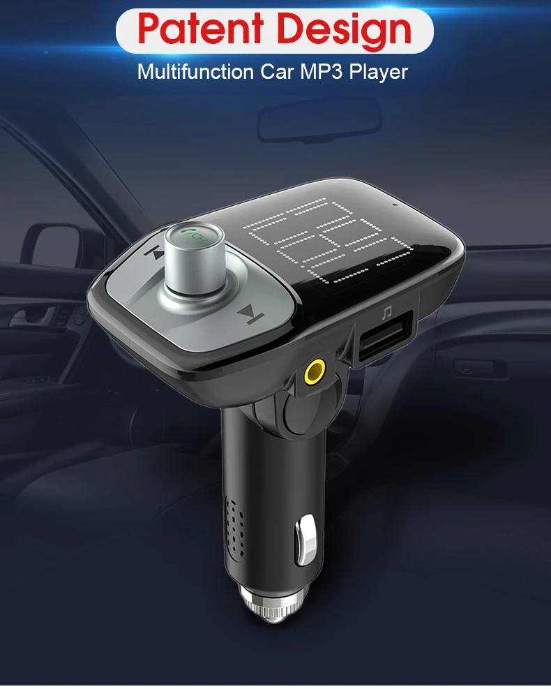 Автомобильный MP3-плеер U диск/TF карта/aux вход без потерь музыка Bluetooth автомобильный комплект fm-передатчик прикуриватель USB Автомобильное зарядное устройство