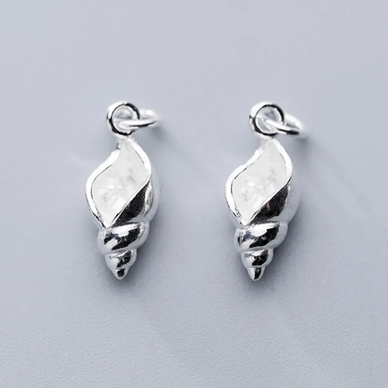 

Pretty Designer Conch Dangle Charms 925 Sterling Silver Handmade Ornament Pendants For Boys Girls DIY Jewelry Making Accessories