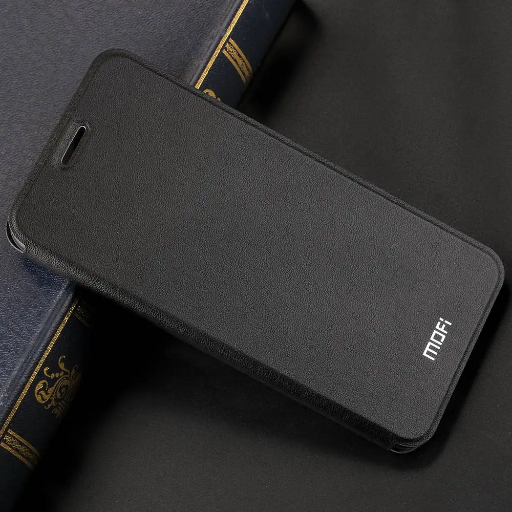 Black Чехол для huawei P30 Pro, чехол MOFi P30 Lite, флип Nova 4E, корпус P30, чехол из искусственной кожи, чехол-книжка P30pro Folio - Цвет: Black