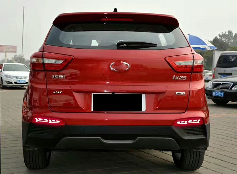 Автомобильная проблесковая 2 шт. для hyundai creta ix25 светодиодный DRL задний бампер светильник противотуманный фонарь стоп-сигнал светильник s сигнал поворота