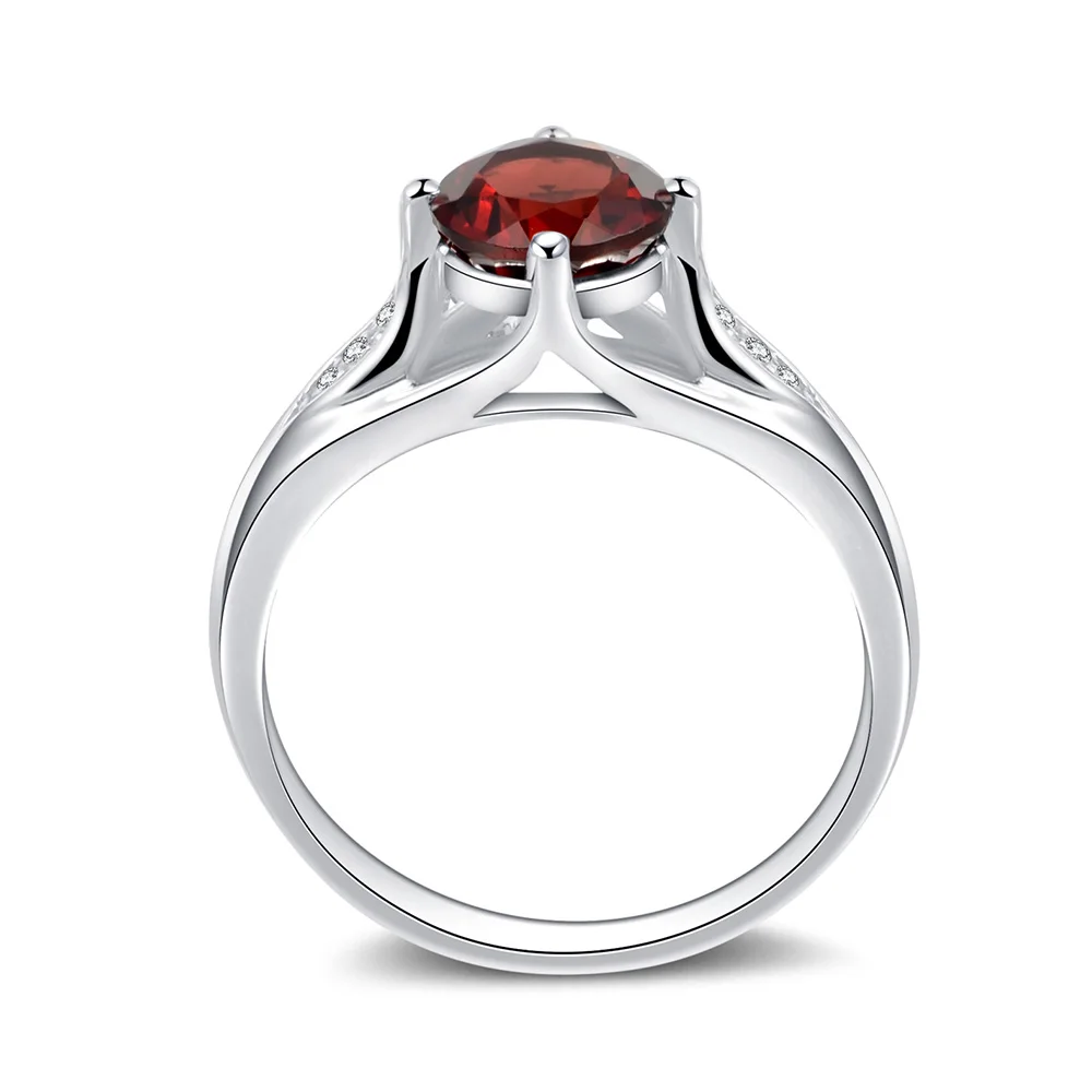 Украшения leige обручальные кольца с натуральным гранатом для женщин красные