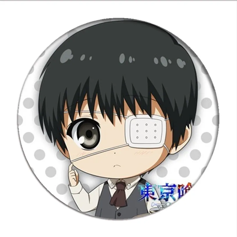 Значок для косплея Tokyo Ghoul Kaneki Ken Kirishima Toka, булавка, коллекция значков Q Version для рюкзаков, одежды и кнопок.