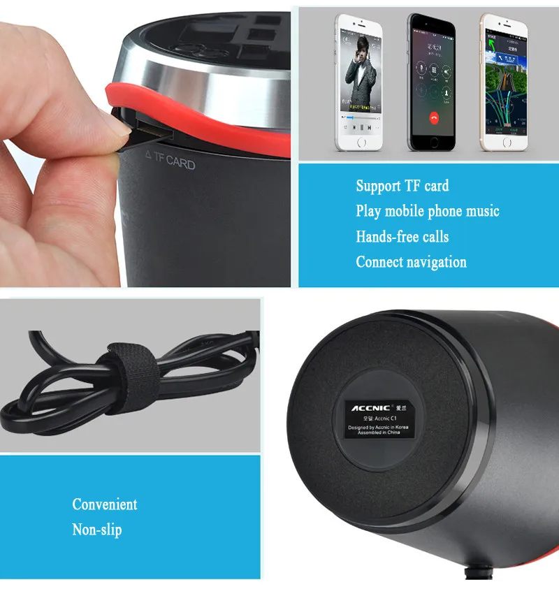 TF/Micro SD музыкальный MP3 плеер Bluetooth автомобильный комплект fm передатчик HandsFree