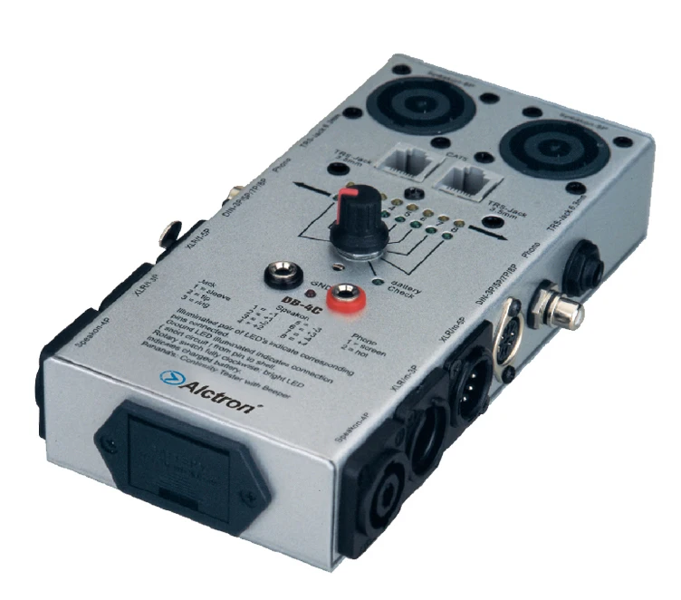 Alctron DB-4C ТРС XLR RCA 1/" 1/8" 2/4/8 Pin Speakon телефон CAT5 аудио детектор сетевой кабель Тесты er Тесты инструмент