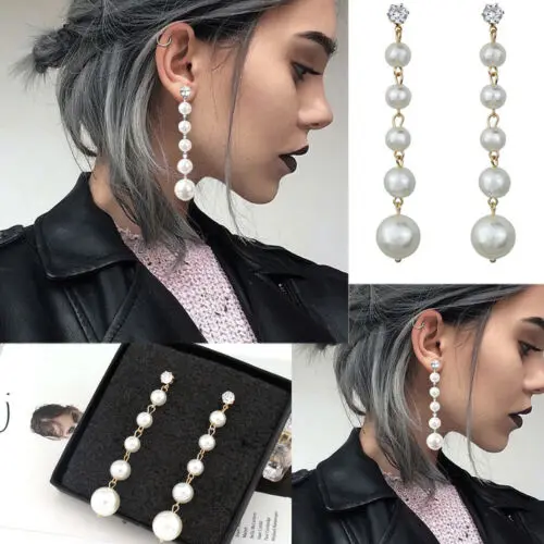 Серьги с длинной цепочкой и кисточками женские модные серьги жемчугом