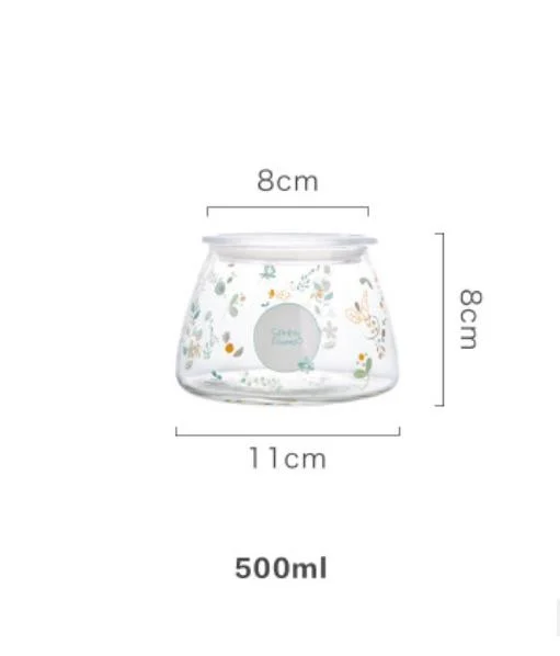 A 500ML Герметичная стеклянная банка для еды, крышечки, банка для хранения, банка для хранения специй, коробка для хранения чая, кофе, сахара, контейнер для кухни, Органайзер - Цвет: A 500ML