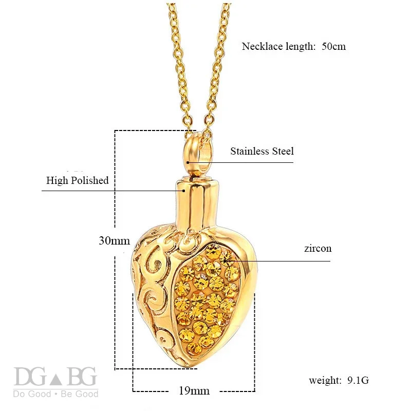 Урны для кремации домашних животных ожерелье в форме сердца мини-ожерелье с