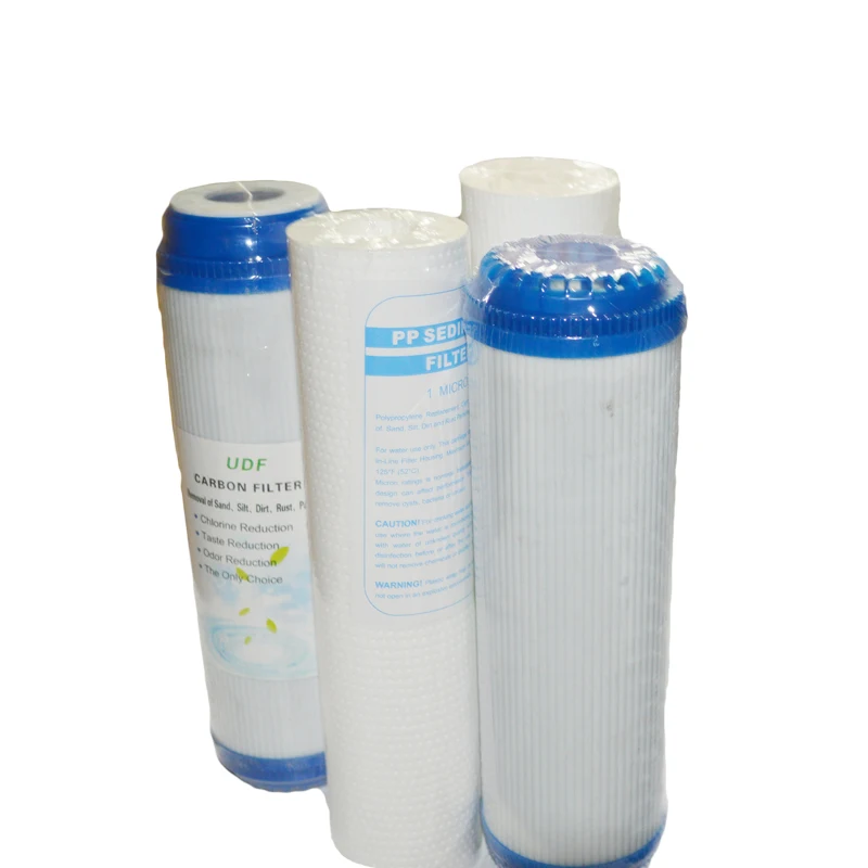 10 Inch Water Filter Cartridge 2 UDF Granular Activated Carbon Filter+ Compressed Filter+4PP Sediment for drinking | Бытовая техника