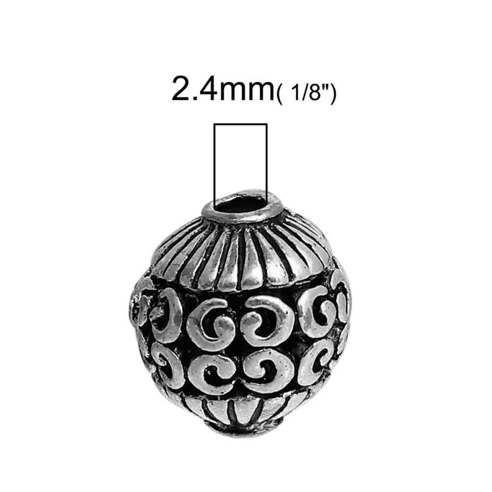 DoreenBeads круглые цветные бусинки на основе сплава цинка диаметр: приблизительно 2 4