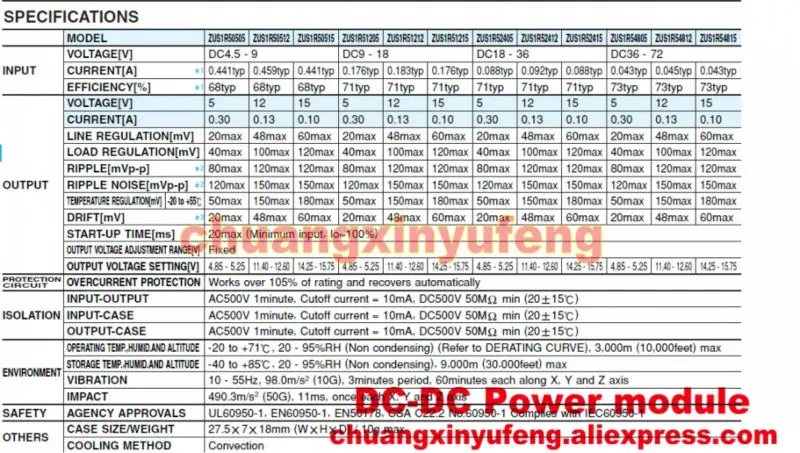 Zus1r50515 Козель DC Мощность модуль 5 В 15 1.5w0.1a изоляции модуля питания|module dc|module powermodule