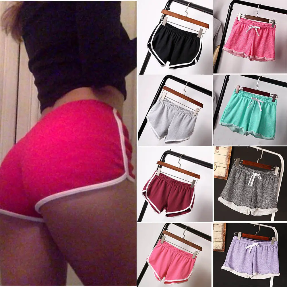 

Casual Women Girls 2019 New Stretch Shorts Short Pants Summer Beach Workout Hot Pants Black Red Pink Gray