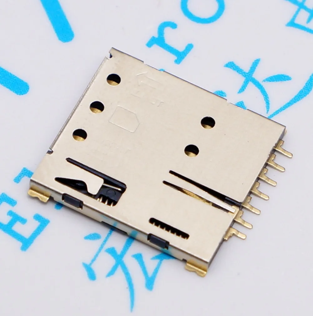 100Pcs/Lot Bomb Nano-Sim 7Pin Mini Micro Card Holder Slot Bomb Gold Plated Nano Sim