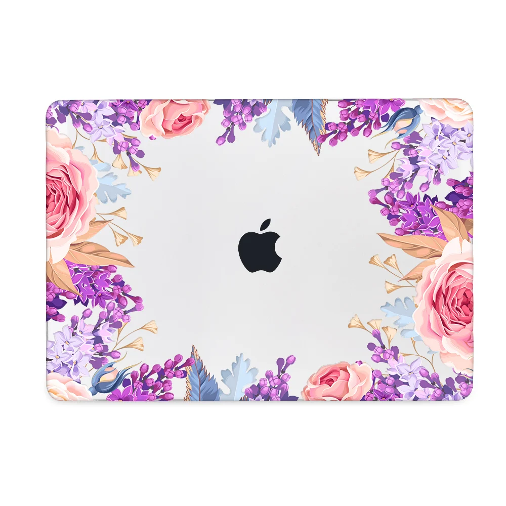 Чехол с кристальным принтом с клавиатурой, Защитная пленка для экрана для MacBook A1932 Air Pro retina 12 13 15 Touch Bar A1989 A1990