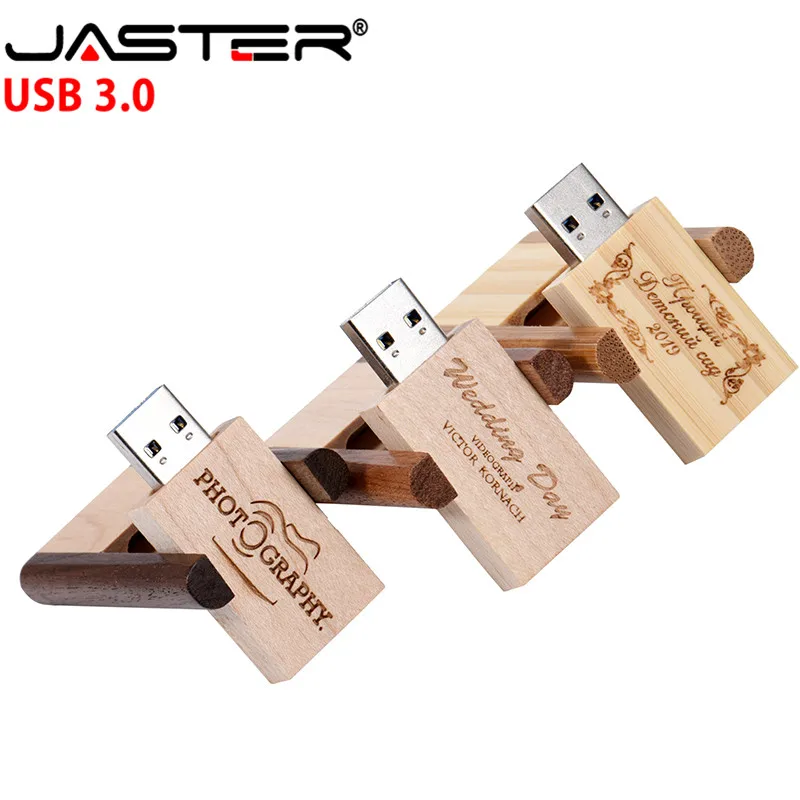 JASTER высокоскоростной деревянный логотип 32 ГБ 16 8 флеш-накопитель USB 3 0 карта