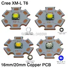 1x CREE XML XM-L T6 10 Вт Светодиодный индикатор высокой мощности холодный белый теплый белый нейтральный белый королевский синий эмиттерный чип с медной печатной платой 16 мм 20 мм