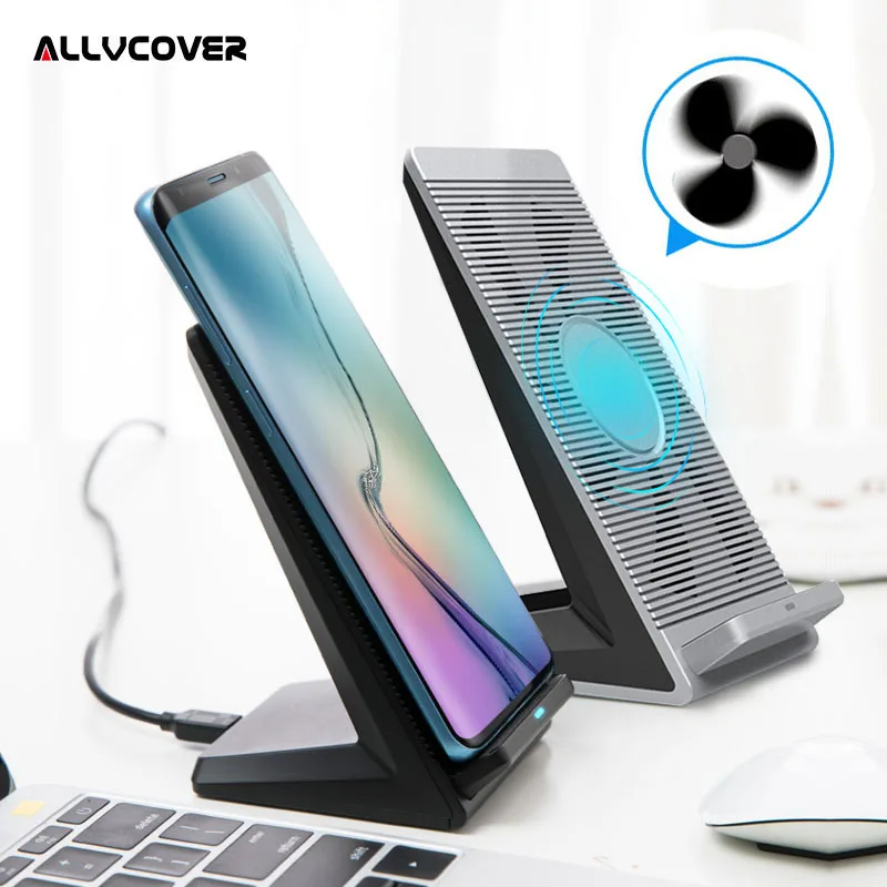 Allvcover Qi Wireless Charger QC 3.0 10W Fast Charging For Samsung S9 Car Holder iPhone X 8 Plus Stand | Мобильные телефоны и