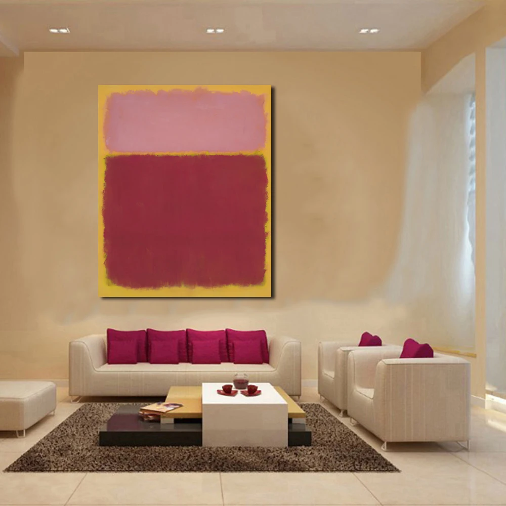 JQHYART Mark Rothko классическая картина маслом Настенная домашний декор для гостиной