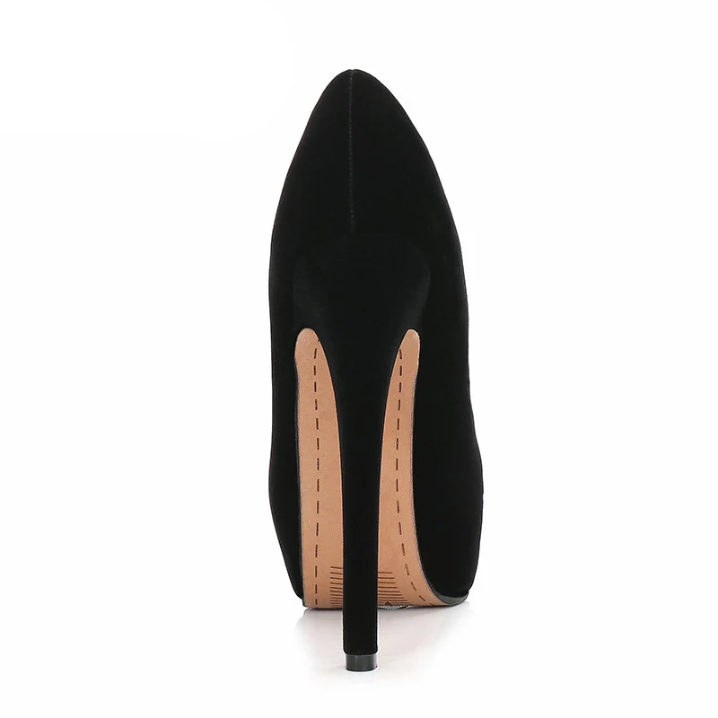 Zapatos mujer свадебные туфли на высоком тонком каблуке 14 см и платформе с ремешком
