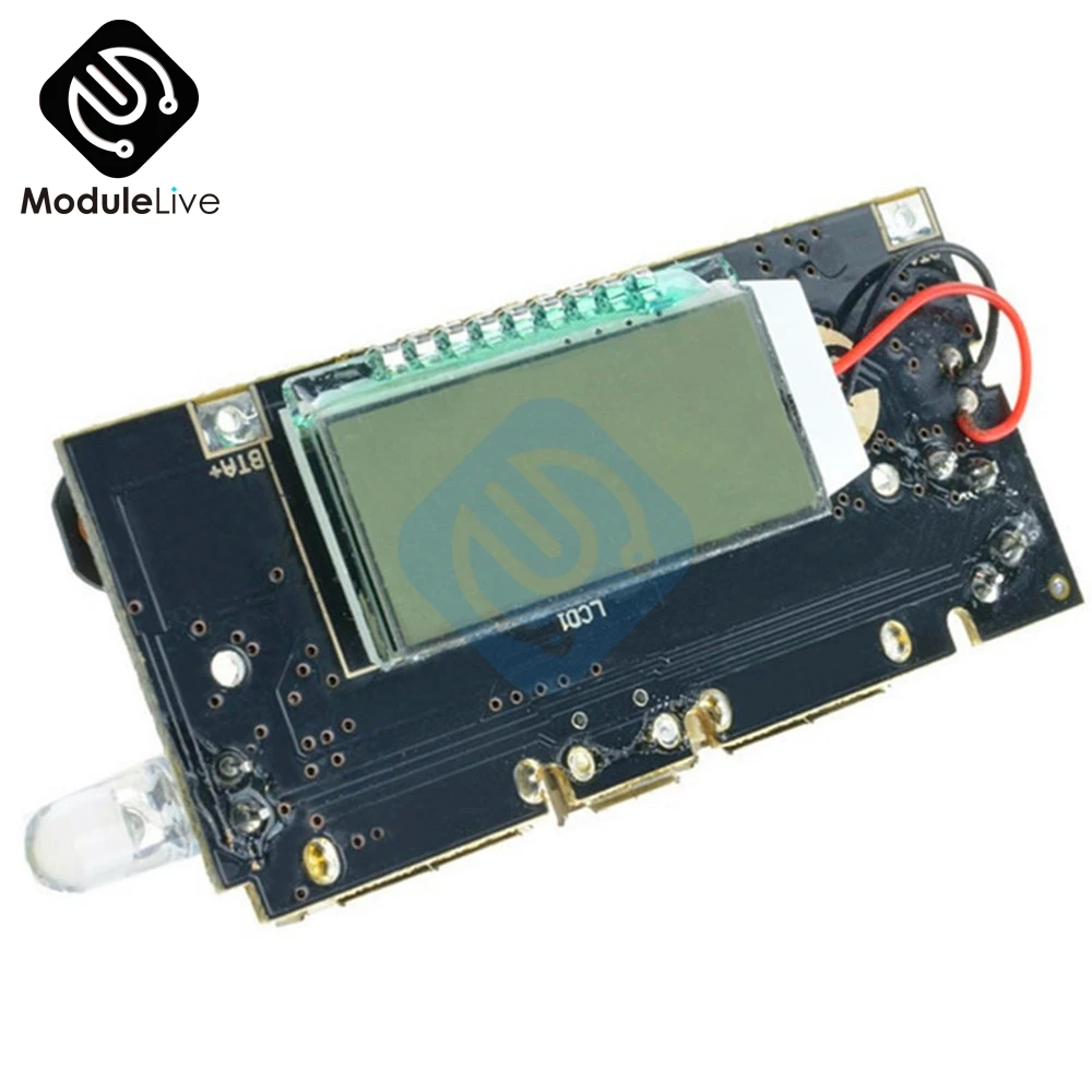 

Dual USB Two Usb 5V 1A 2.1A Mobile Power Bank 18650 Lithium Battery Charger Board Module Digital PCB