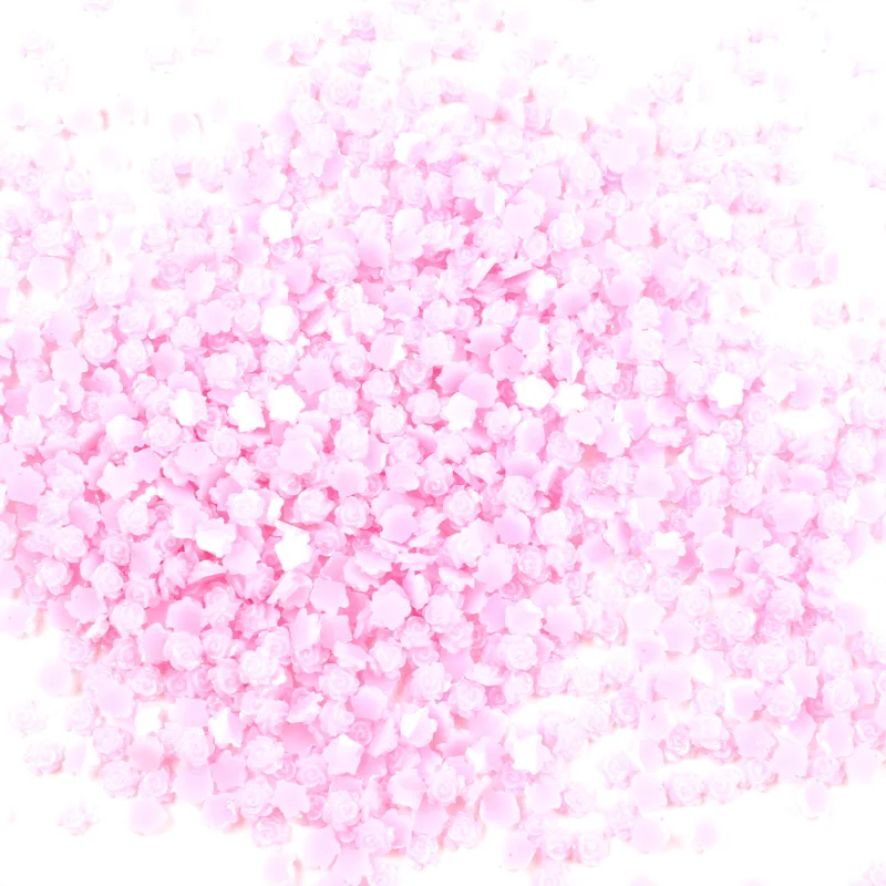 

1000Pcs Resin Pink Rose Decoration Crafts Kawaii Cute Flatback Cabochon Embellishments For Scrapbooking DIY Accessories