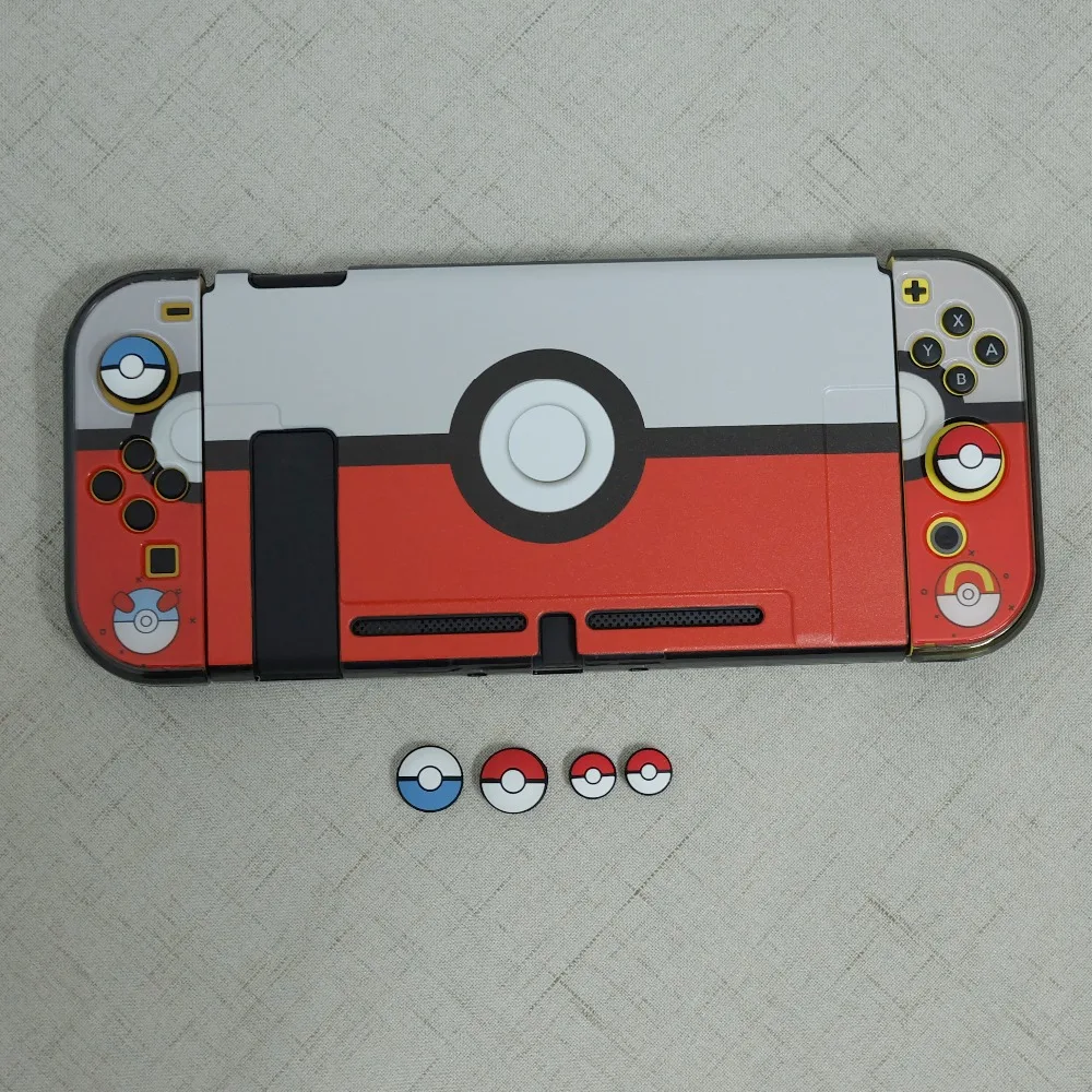 Сумка для хранения PokemonGo Pokeball, чехол, чехол для Nintendo Switch NS, консоль, коробка для карточных игр, джойстик, ручки, колпачки