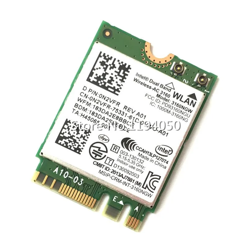 Intel 3160 3160NGW Двухдиапазонная Беспроводная AC + Bluetooth4.0 NGFF wifi карта 802.11AC Linux Win7 Win8 Win10|wifi