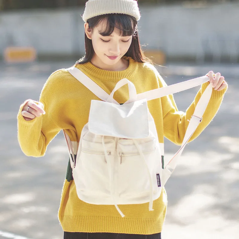 Повседневная Холщовая Сумка на плечо женский рюкзак Mochila Escolar школьные сумки для