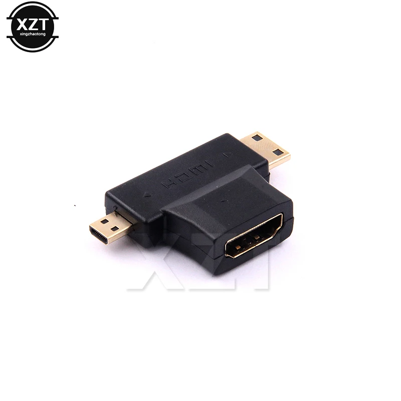 1 шт. Новый 3 в микро HDMI-совместимый штекер + мини штекер-гнездо 4 адаптер