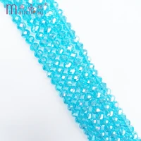 cheap wholesale diy 10mm blue crystal faceted beads plated ab multicolor faceted sapcer for jewelry accessories 70 72 bead