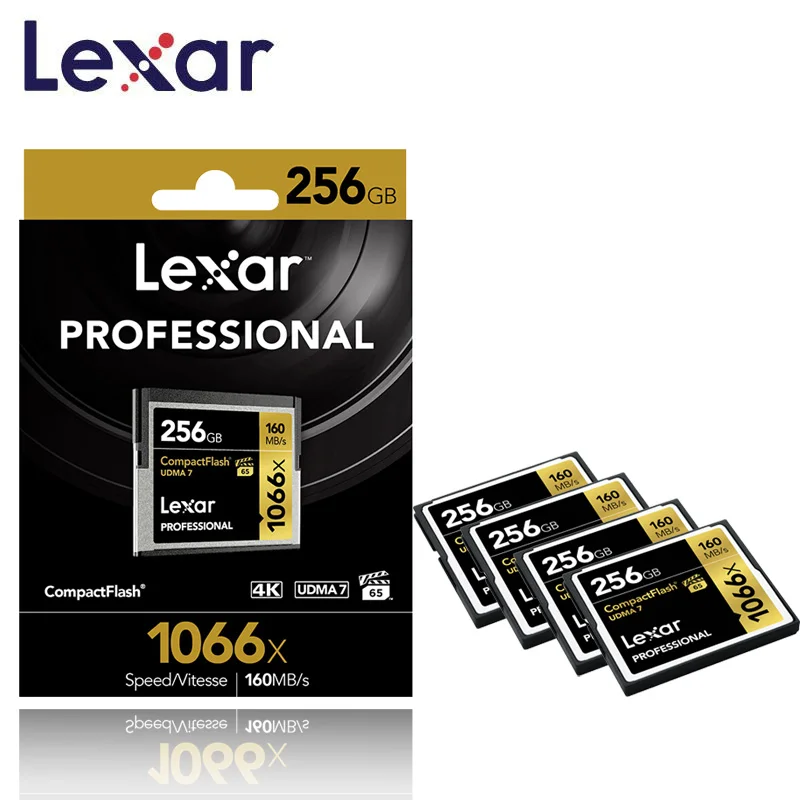 100% оригинальная карта Lexar CF 1066x флэш карты памяти 256 ГБ высокая скорость 160 МБ/с./с