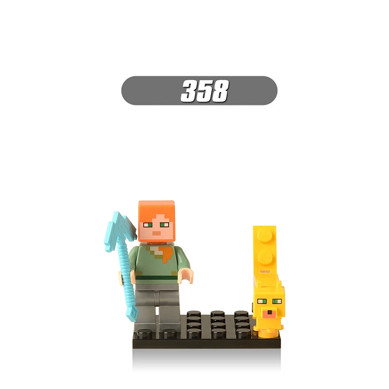 Lensple Одиночная продажа Minecrafted стиль зомби Стива Фигурка DIY строительные блоки