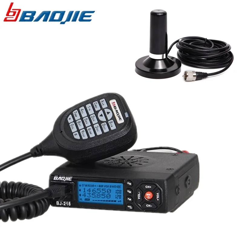 Baojie BJ 218 25 Вт Мощность Мини мобильное радио двухдиапазонный УКВ 136 174 400 470 МГц для