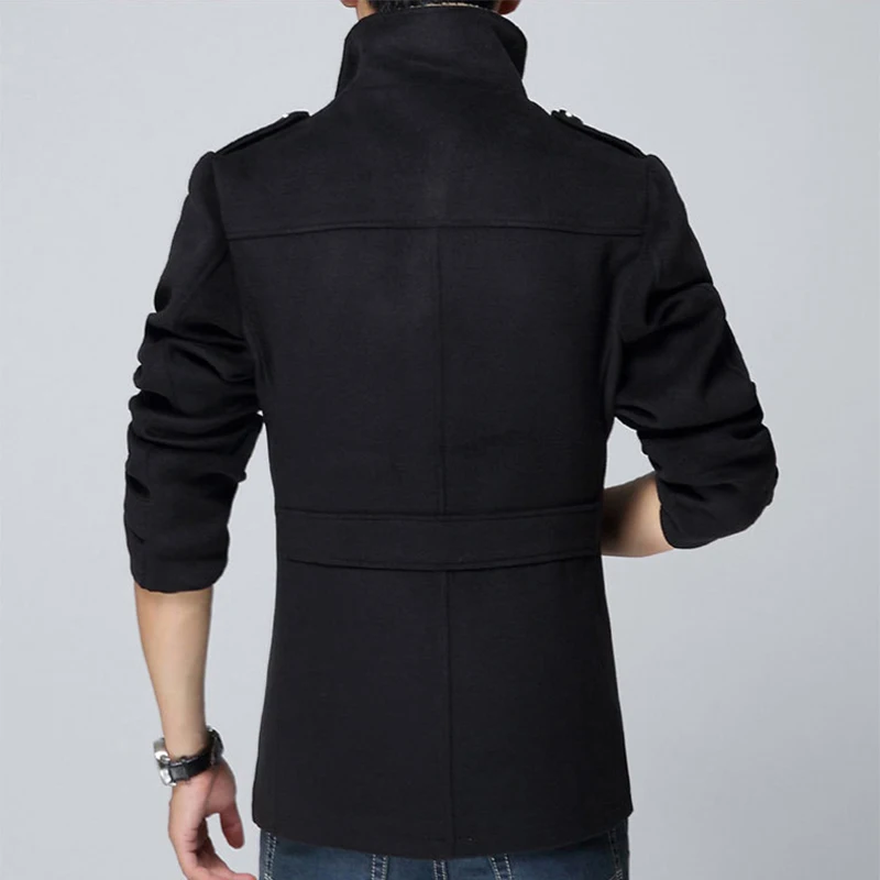 

Velvet Mens Coat Jacket Stand Collar Autumn Winter Slim Buttons Outerwear Parkas 2J1167