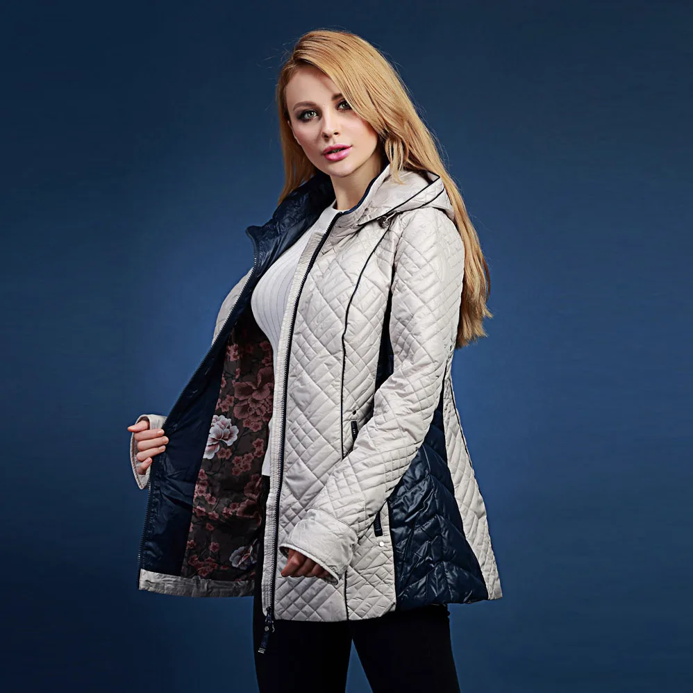 2017 Весна новое поступление куртка с коттоновой подкладкой женские средние и