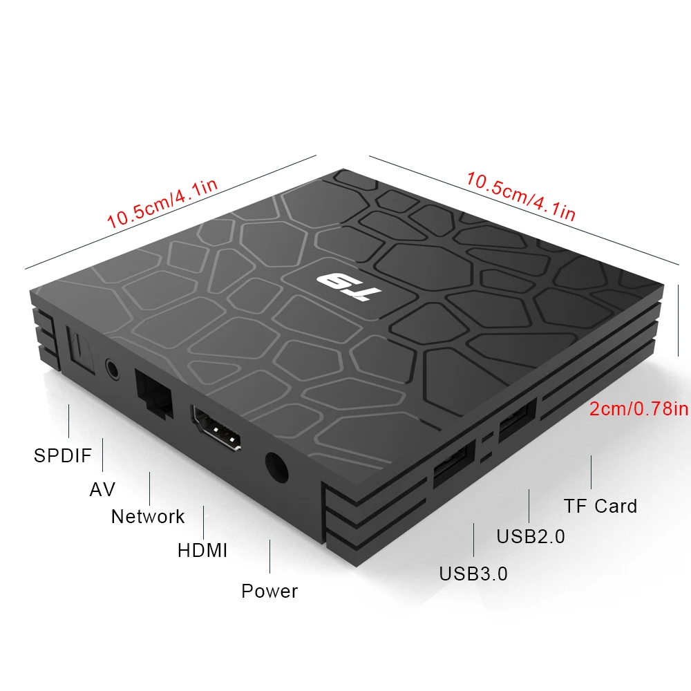 T9 Android 9 0 ТВ-бокс на Rockchip RK3328 Quad-Core 4 Гб оперативной памяти 32 встроенной USB 3 2 4G WI-FI BT
