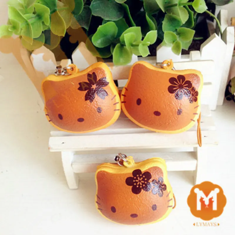 15 шт./лот мягкие Рисунок «Hello Kitty» Kawaii медленно поднимающийся Jumbo Подвеска для мобильного телефона с ремешком Рождественский подарок для Для детей игрушка