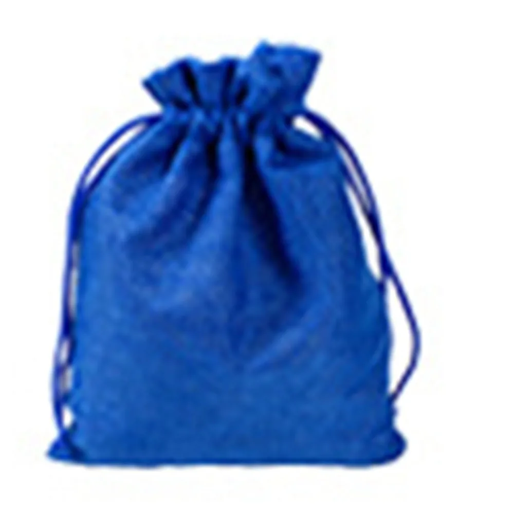 light blue 1 шт., сумка для покупок, цветная, имитация льна, посылка для хранения, сумки, сумка на шнурке, маленький кошелек для монет, дорожная Женская тканевая сумка, подарочная сумка - Цвет: light blue