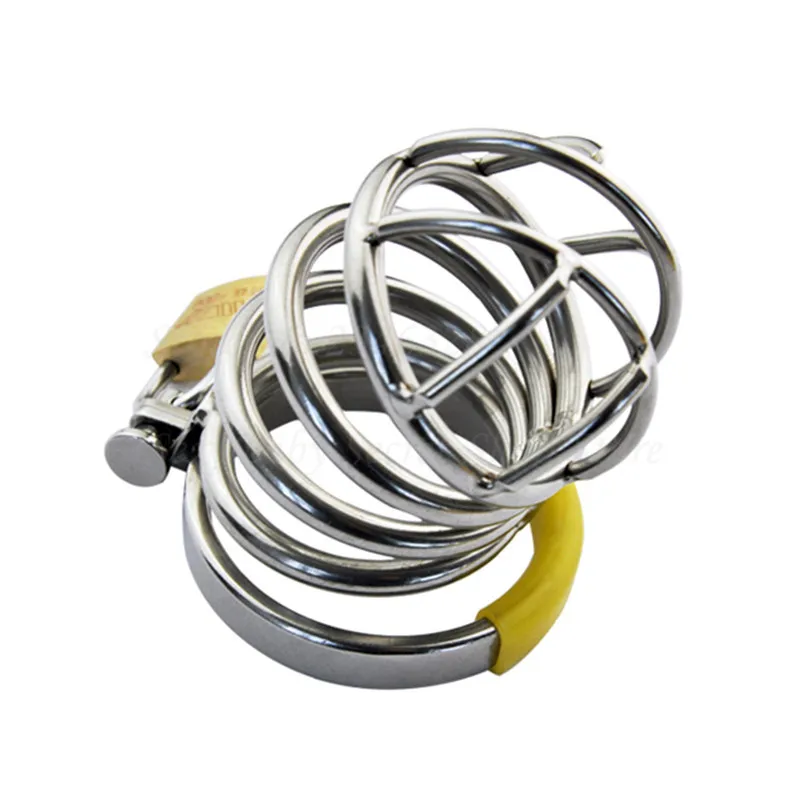 Нержавеющая сталь клетка для пениса Кольца пенисный рукав мужской целомудрие