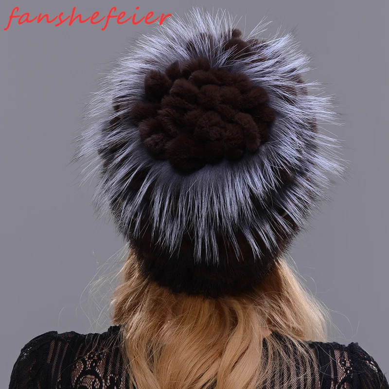 FANSHEFEIER русская Новинка, женская меховая шапка, женская зимняя Лыжная шапка, теплые наушники из меха норки и лисы, шапка ручной работы